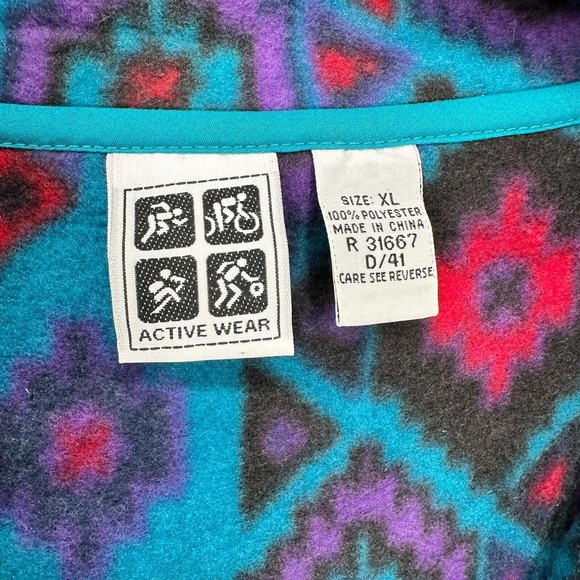 Vintage Men's Sportswear Active Wear Fleece Half-Zip Pullover Sweater Size XL - Picture 3 of 5